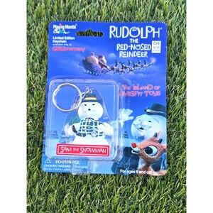 Rudolph The Red Nosed Reigndeer Sam The Snowman Limited Edition Keychain New